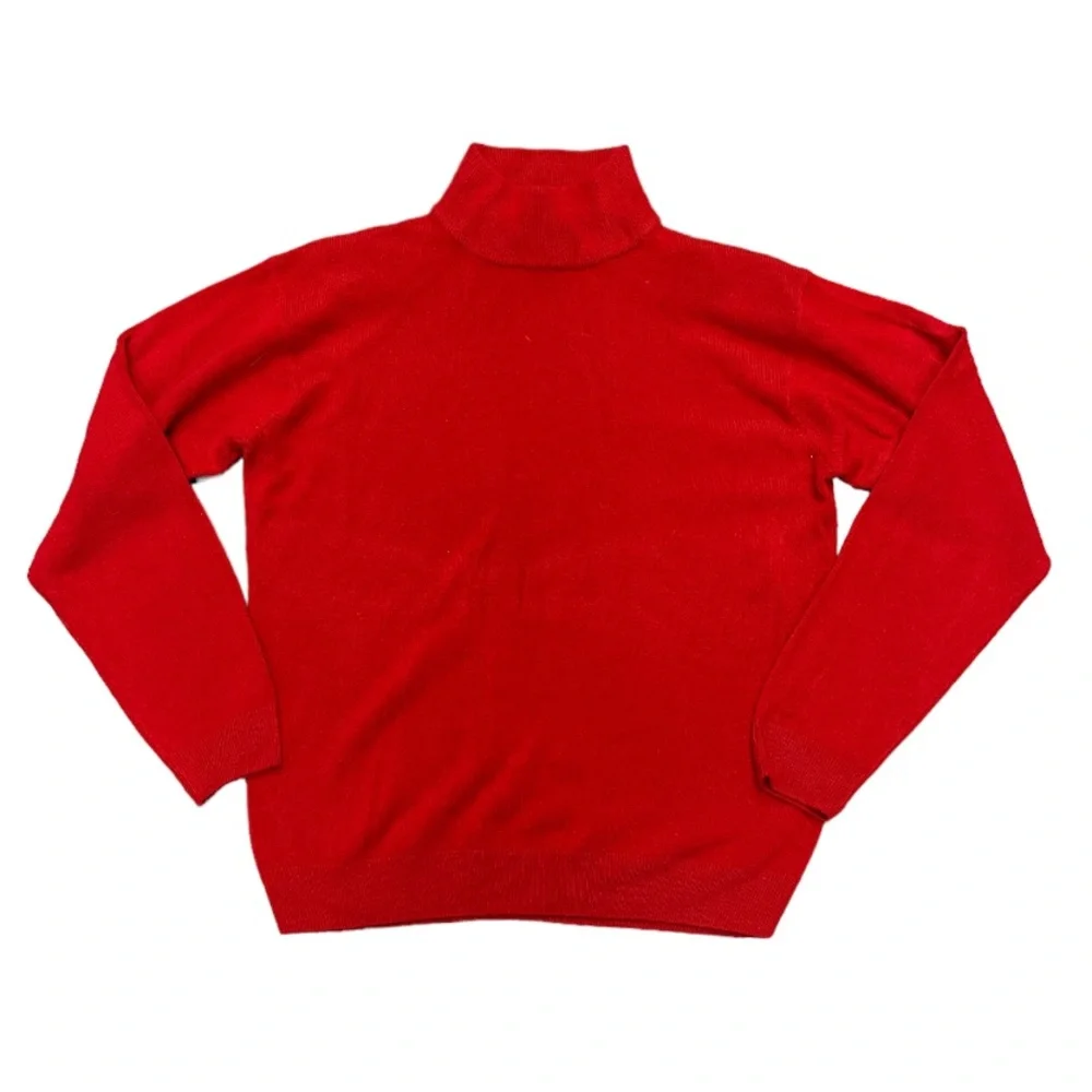 Milano Ladies Red Long Sleeve Turtleneck Sweater Size Large EUC Vintage